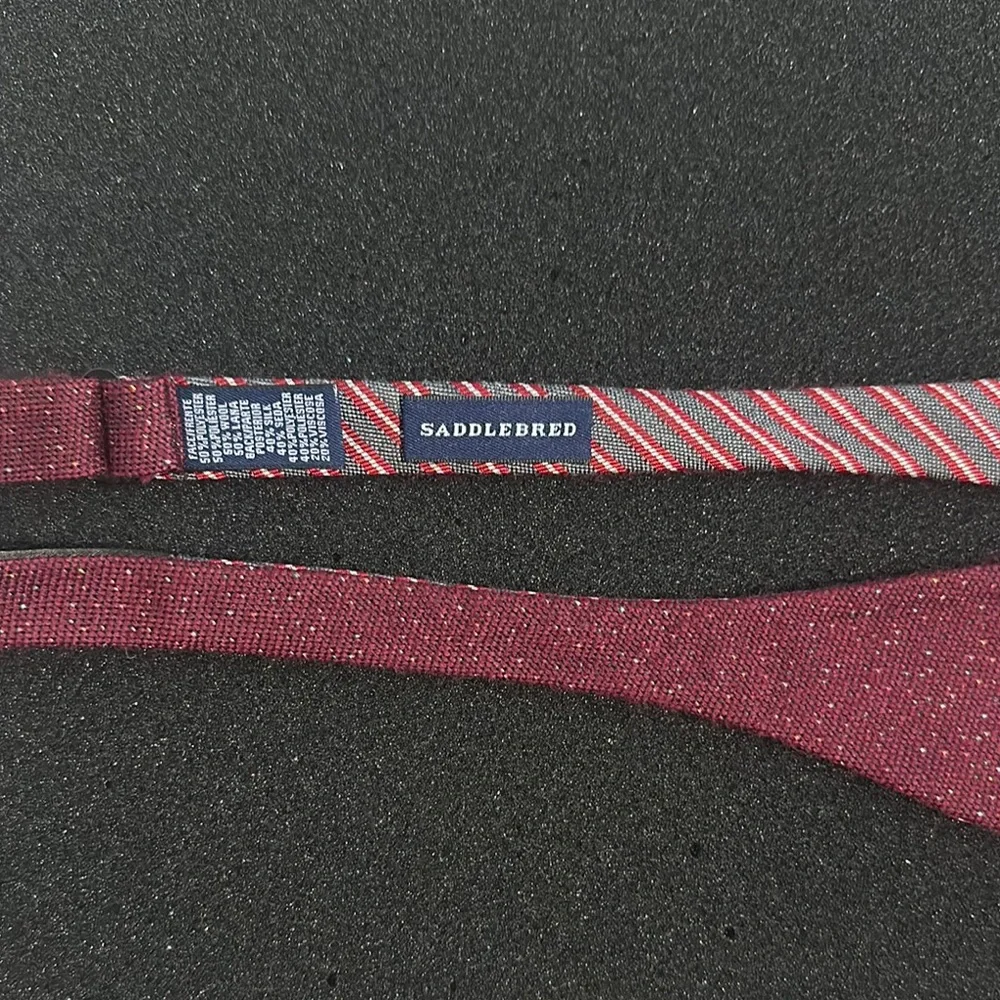 Men's Burgundy and Red Double Sided Self-Tie Bow Ties - Refined Formal Style